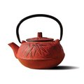 Old Dutch International Old Dutch International 1012RD Red Cast Iron Osaka Teapot 20 Oz. 1012RD